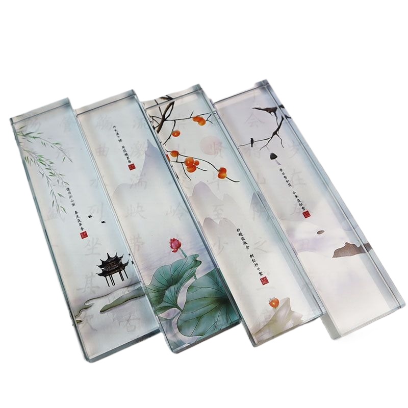 Book Weight Glass - Glass Paperweight Traditional Chinese - Four