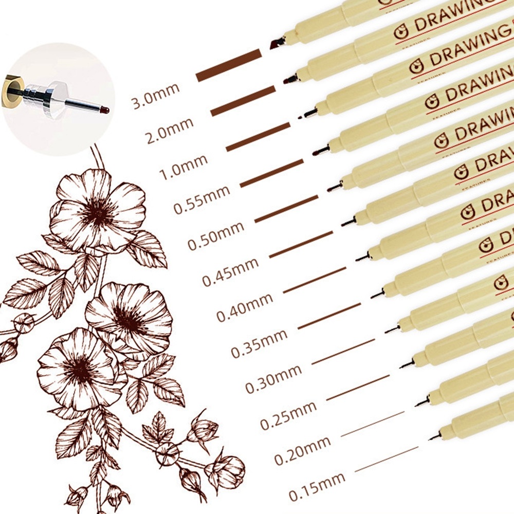 Brown & Black Micro Pens, 12 S - огляд і ціна Archive Box Set