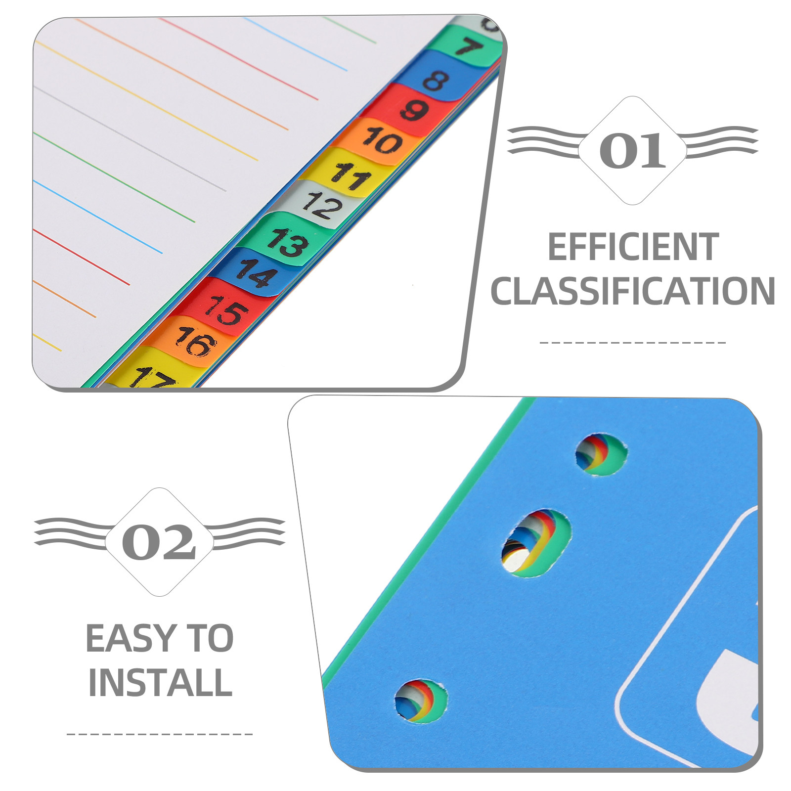 1Set A4 11-Hole Plastic Index  - огляд і ціна Tab Divider A4