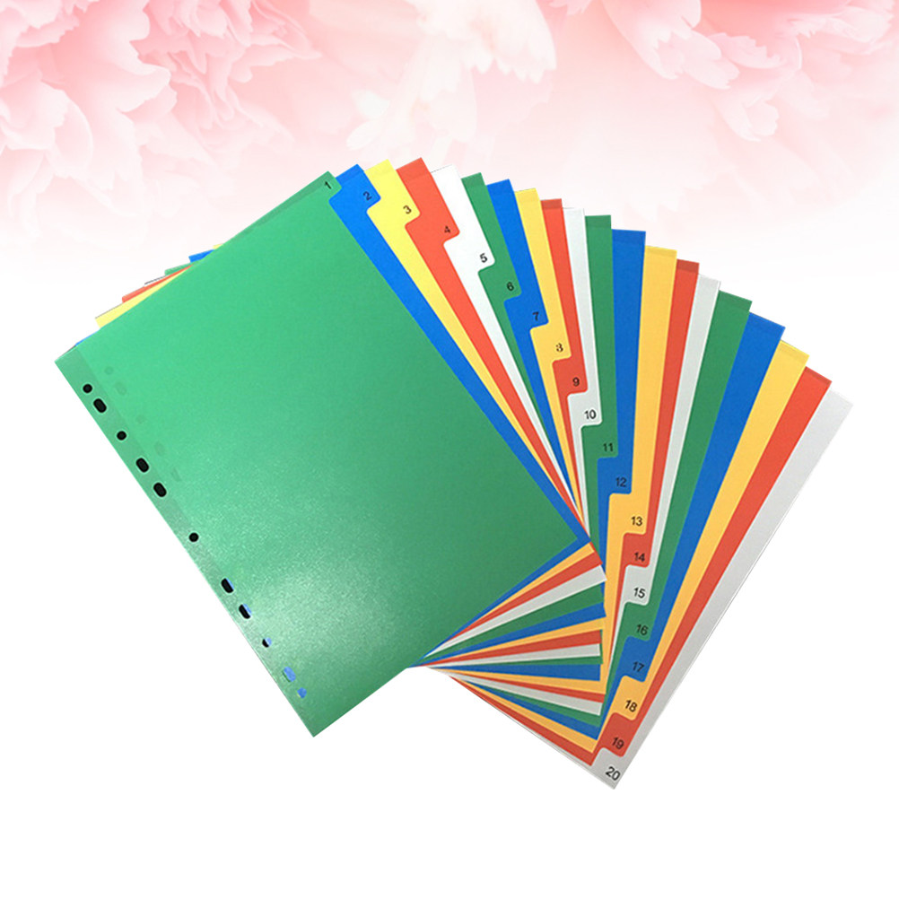 40Pcs A4 Bright Color Index Ta - огляд і ціна Tab Divider A4