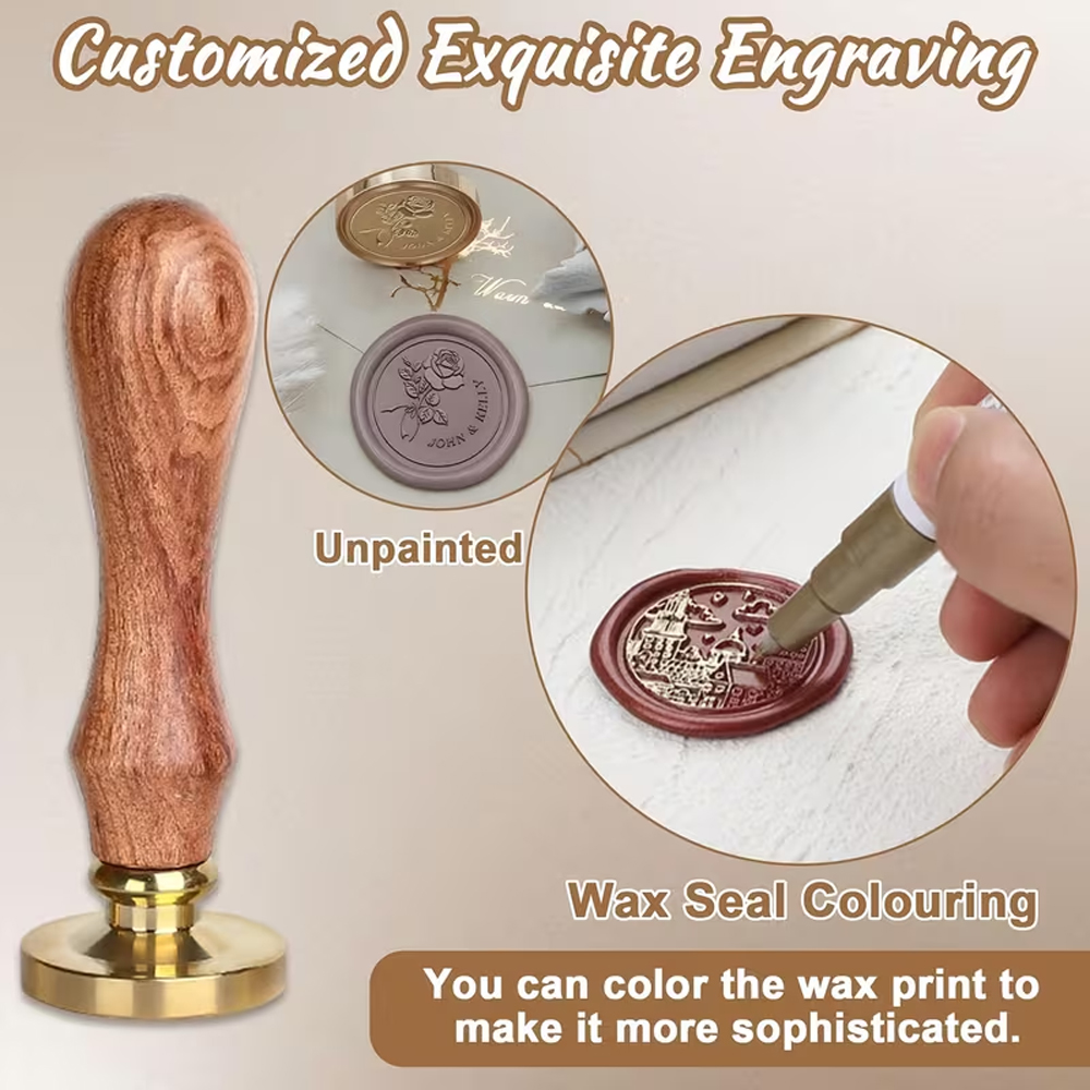Personalized Wax Sealing Stamp - огляд і ціна Wax Seal Stamp Set