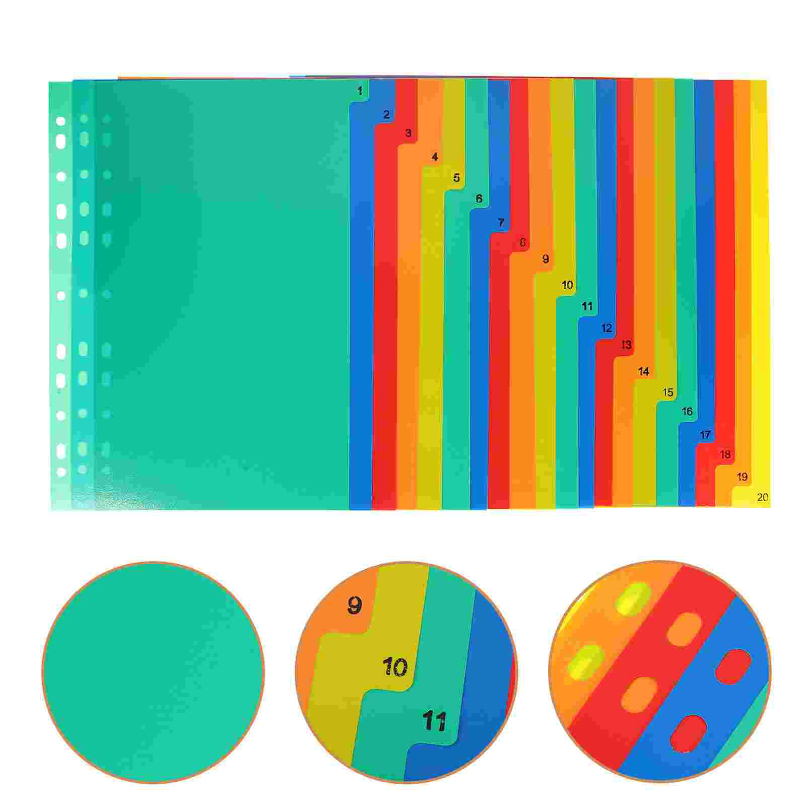 20 Pcs A4 Separated Loose Leaf - огляд і ціна Tab Divider A4