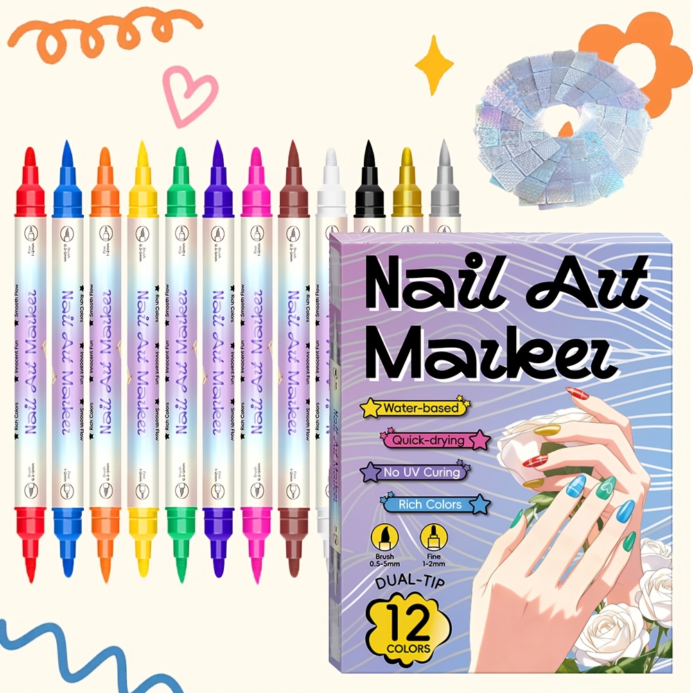 12 Colors Nail Art Pen Set 24  - огляд і ціна Copic Marker Sketch