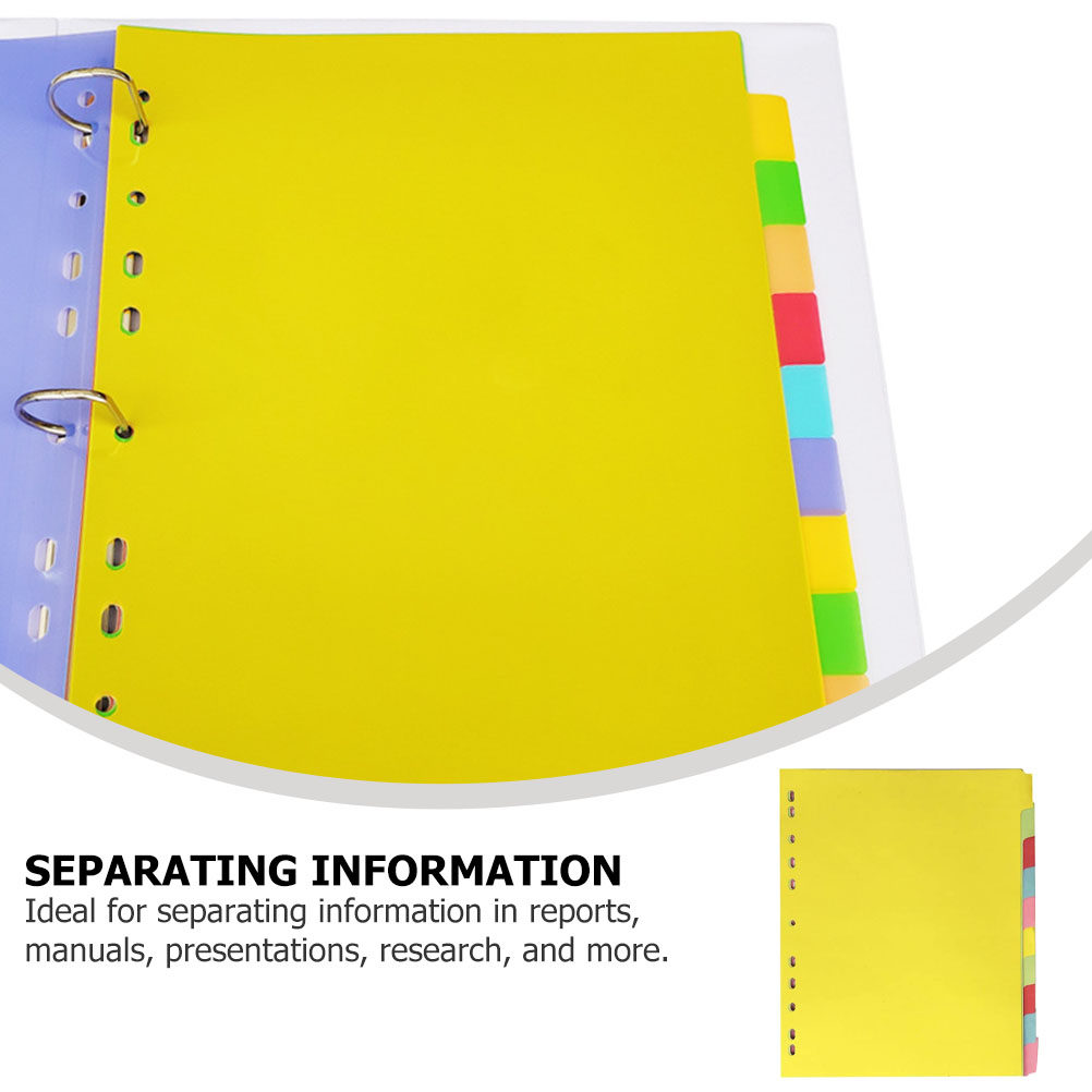 12Pcs A4 Index Dividers 11 Hol - огляд і ціна Tab Divider A4