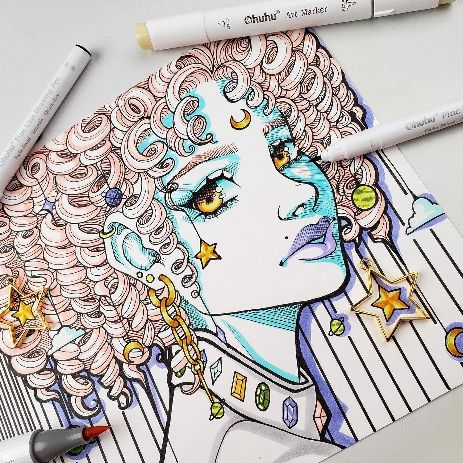 Ohuhu Micro Pen Fineliner Draw - огляд і ціна Copic Marker Sketch