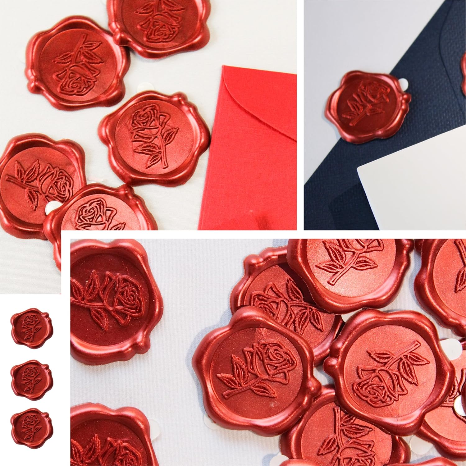 25pcs/set 3D Rose Flower Shape - огляд і ціна Wax Seal Stamp Set