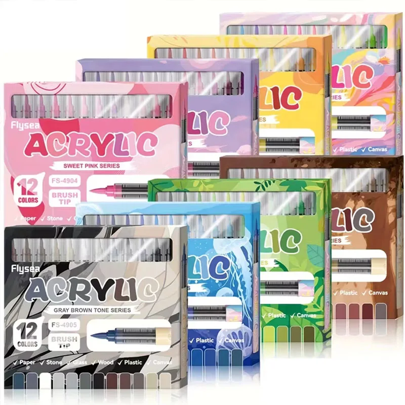 12 Colors Acrylic Markers Soft - огляд і ціна Copic Marker Sketch