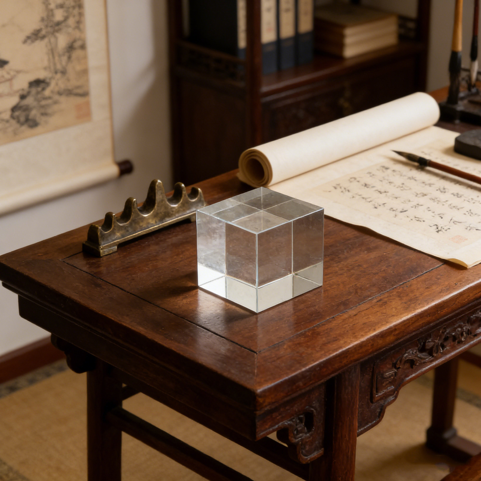Square Crystal Paperweight Hea - огляд і ціна Book Weight Glass